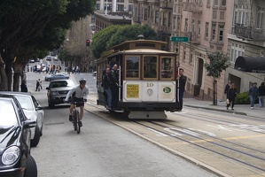307-6463 Cable Car and Bicyclist