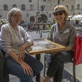 408-0048 IT - Assisi - Nancy and Diane - overlooking Piazza del Comune
