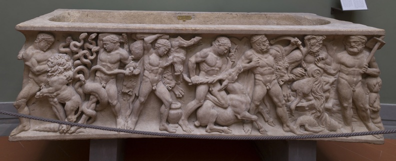 408-3146 IT - Firenze - Uffizi Gallery - (Roman) Sarcophagus with the Labors of Hercules 150-160 AD.jpg