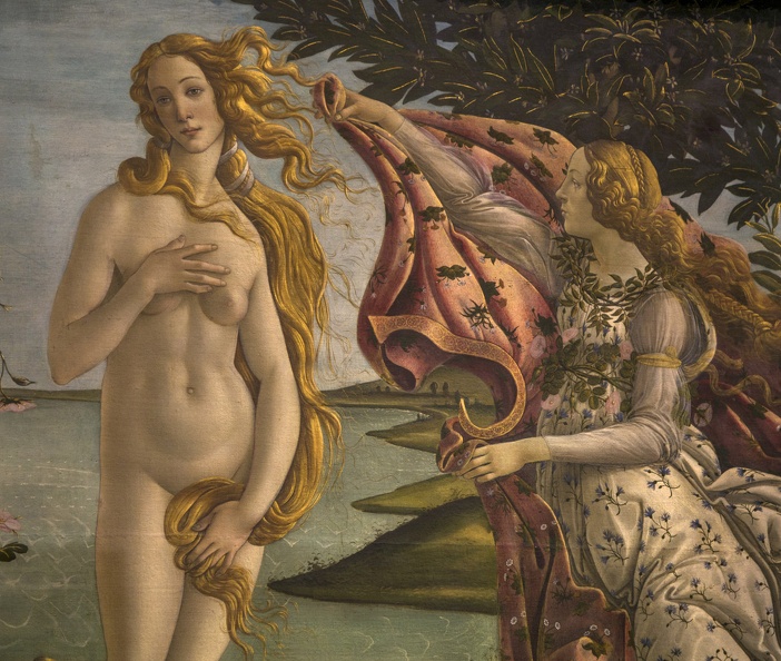 408-3227 IT - Firenze - Uffizi Gallery - Botticelli - The Birth of Venus (detail) 1483-85.jpg