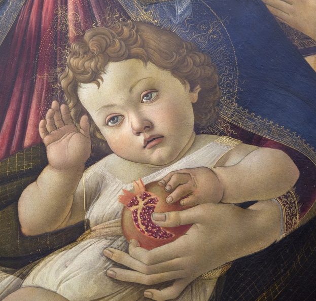 408-3267 IT - Firenze - Uffizi Gallery - Botticelli - Madonna and Child with Six Angels 'Madonna of the Pomegranate' (detail) 1487.jpg