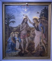 408-3347 IT - Firenze - Uffizi Gallery - Verrocchio, da Vinci - The Baptism of Christ 1470-1475