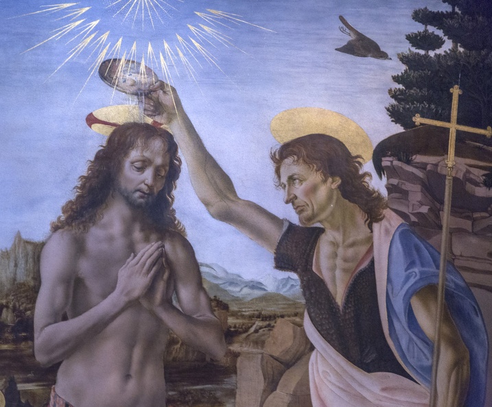 408-3350 IT - Firenze - Uffizi Gallery - Verrocchio, da Vinci - The Baptism of Christ 1470-1475.jpg