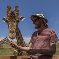 408-8996 Safari Park - Feeding Giraffe - Thomas