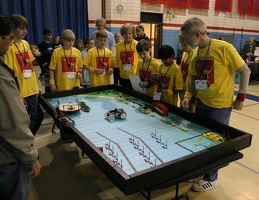 The Roboraptors at the practice table