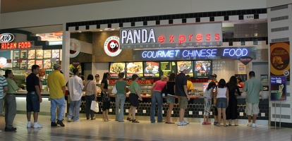Dick and Thomas ate Gourmet Chinese Food at Panda Express.