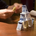 308-6574 Thomas builds a tower with sweetener packets