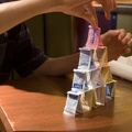 308-6585 Thomas builds a tower with sweetener packets