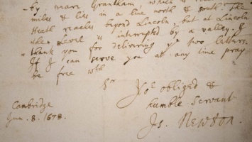 406-5638 Huntington - Newton Letter to Hooke 16780608