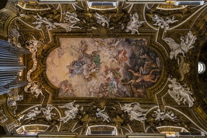 407-7712 IT - Roma - Santa Maria della Vittoria - Cerrini - The Virgin Mary Triumphing over Heresy and The Fall of the Rebel Angels 1675