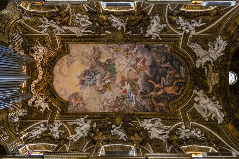 407-7712 IT - Roma - Santa Maria della Vittoria - Cerrini - The Virgin Mary Triumphing over Heresy and The Fall of the Rebel Angels 1675.jpg