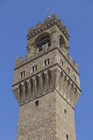 408-3296 IT - Firenze - Clock Tower of Palazzo Vecchio from the Uffizi Gallery