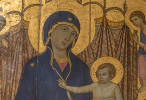408-3062 IT - Firenze - Uffizi Gallery - Cuccio di Boninsegna - Madonna and Child Enthroned with Angels, 'Santa Maria Novella Maestra' (detail) 1285