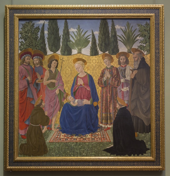 408-3097 IT - Firenze - Uffizi Gallery - Alesso Baldovinetti - Madonna and Child with Saints 'Cafaggiolo Altarpiece' c 1453.jpg