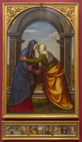408-3177 IT - Firenze - Uffizi Gallery - Albertinelli - Visitation, Annunciation, Adoration of the Christ Child, and Circumcision (predella) 1503