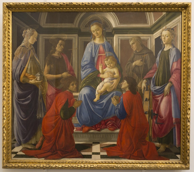 408-3230 IT - Firenze - Uffizi Gallery - Botticelli - Madonna and Child with Saints 1467-69.jpg