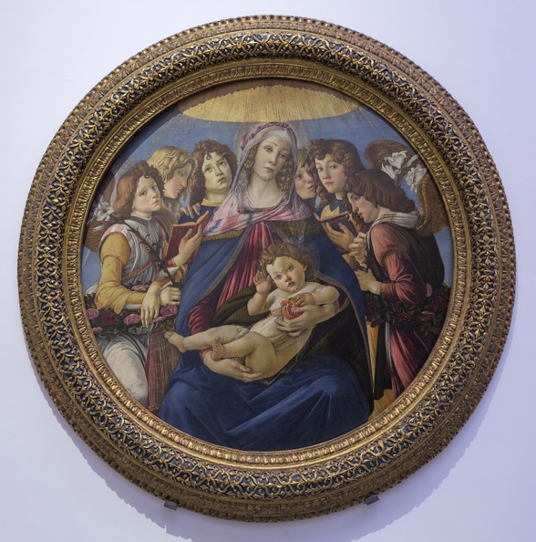 408-3271 IT - Firenze - Uffizi Gallery - Botticelli - Madonna and Child with Six Angels 'Madonna of the Pomegranate' 1487.jpg