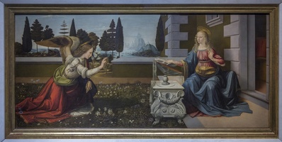 408-3353 IT - Firenze - Uffizi Gallery - da Vinci - Annunciation c 1472