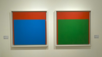 408-7115 IT - Venezia - Peggy Guggenheim Collection - Ellsworth Kelly - Blue-Red (left) Green-Red (right) 1964