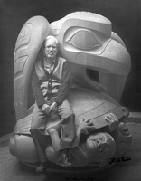 409-3256 BRG Bill Reid and The Raven and the First Men Sculpture, 1980